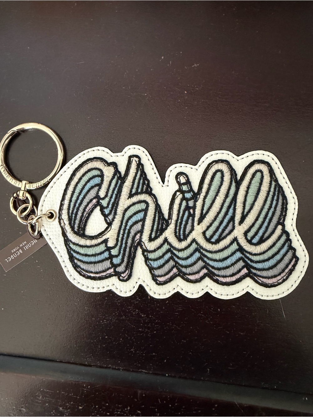 Large Henri Bendel “Chill” Purse Charm Key Ring NWT